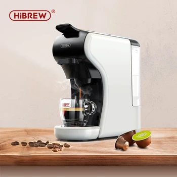 HiBREW 4 1 מספר קפסולת קפה Maker אוטומטי מלא עם חם & חלב קר, מקציף, מכונת ינטור & מגש פלסטיק סט